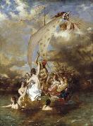 William Etty Youth on the Prow and Pleasure at the Helm painting